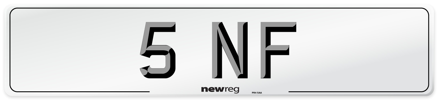 5 NF Number Plate from New Reg